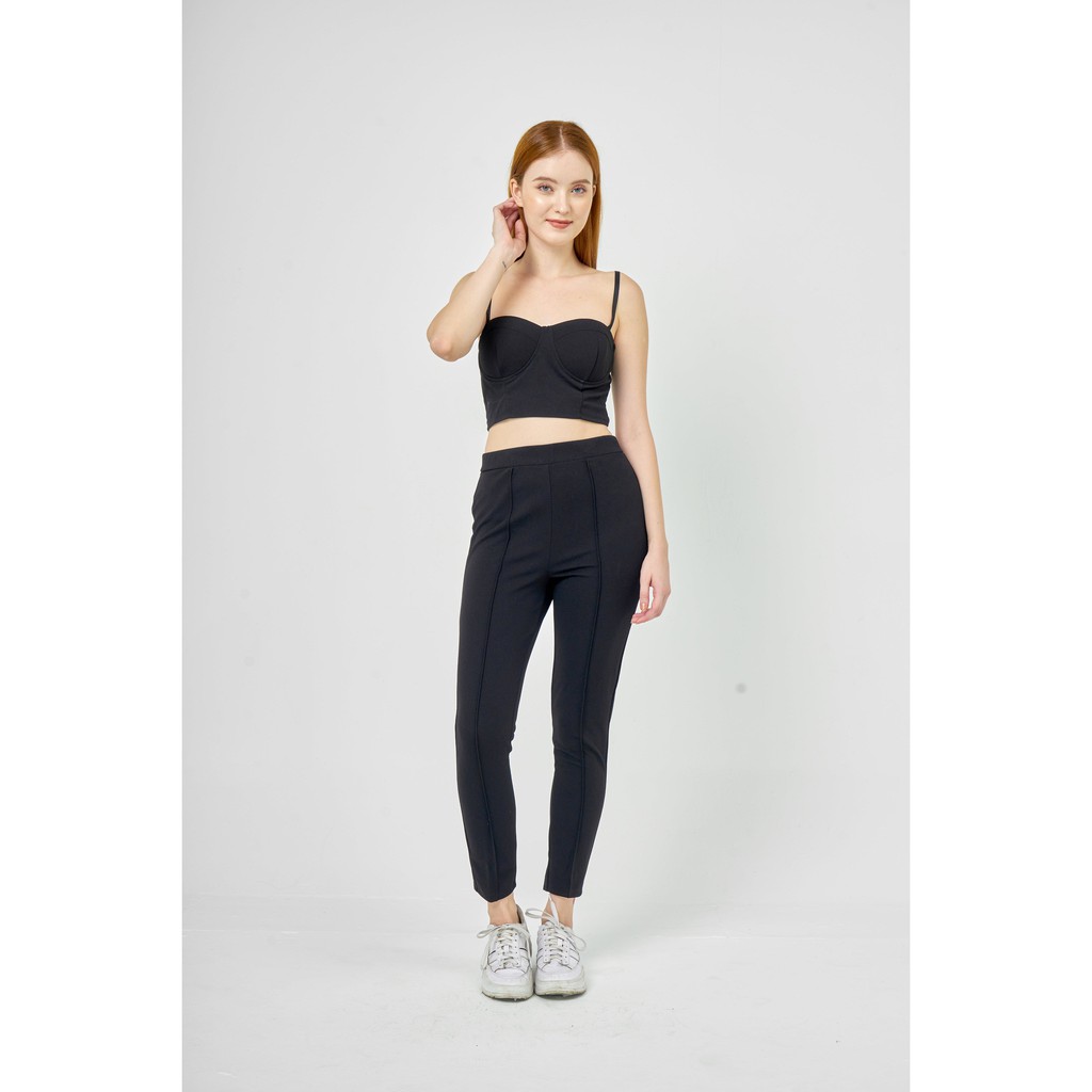set áo croptop quần skinny dáng xinh