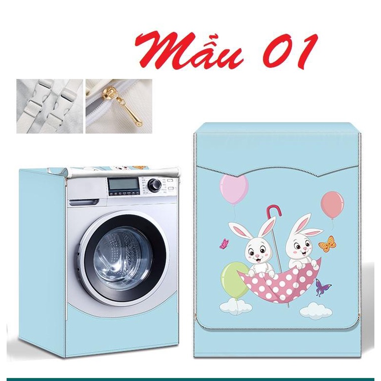 Vỏ bọc máy giặt cửa trước, lồng ngang, áo trùm vải bạt siêu bền chống mưa nắng
