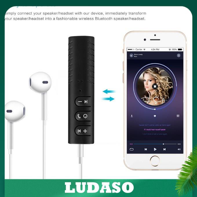 Adapter chuyển đổi tai nghe, loa cắm dây thành Bluetooth không dây LUDASO