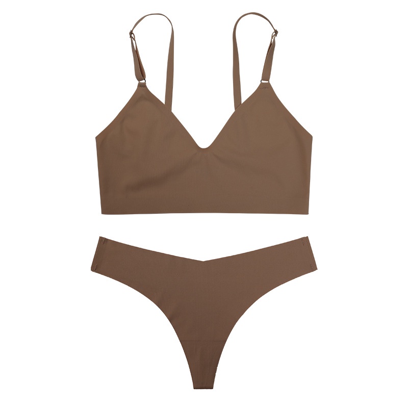 Set áo ngực và quần lót ECMLN không đường may quyến rũ thời trang dành cho nữ