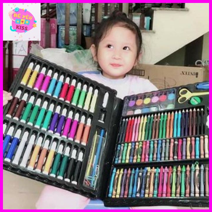 Hộp Màu 150 Chi Tiết Cho Bé Tập Tô - HÀNG LOẠI 1