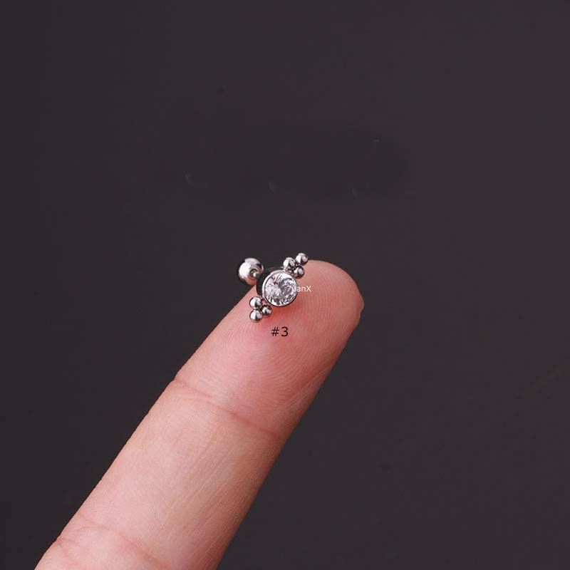 1 Bông Tai Xỏ Lỗ  20gauge Nhiều Kiểu Dáng Độc Đáo Thời Trang