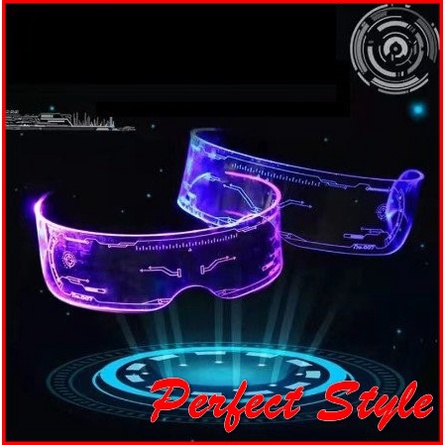 MẮT KÍNH ĐÈN LED 3D Kính Viễn tưởng trong suốt phát sáng LED nhấp nháy độc đáo