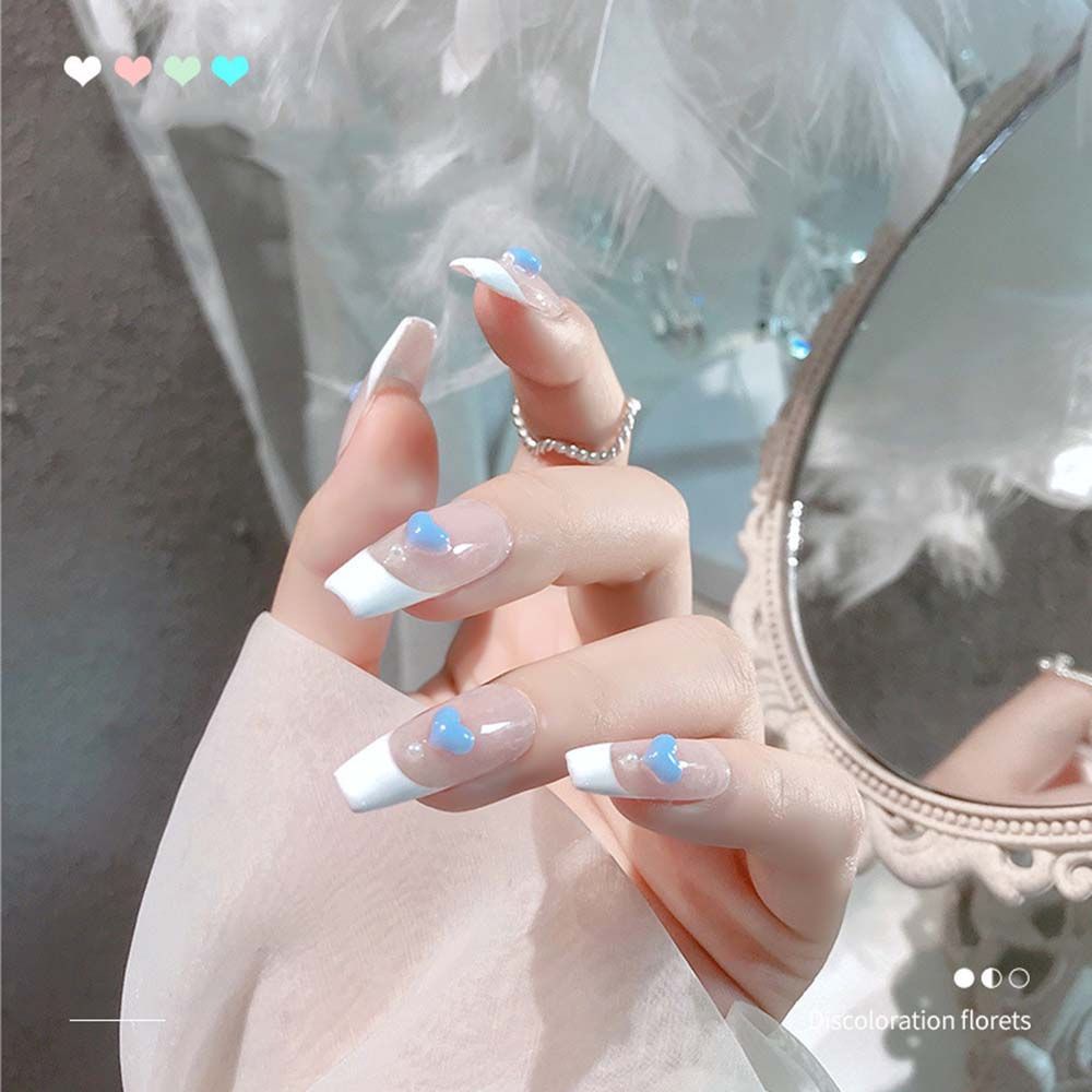 [Hàng mới về] Phụ kiện trang trí móng tay hình trái tim 3d nhiều màu dễ thương diy