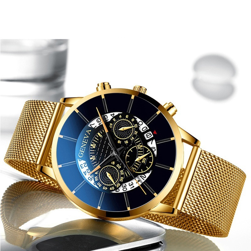 ZOLFA Fashion Mens Mesh Belt Watch Business Date Men Quartz Wrist Watches Analog Clocks Mens Black Watch Đồng hồ nam