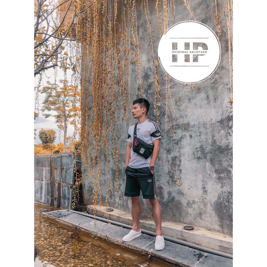Túi Đeo Chéo Nam Nữ Thời Trang Atric BumBag Black DH3261 - ST1814