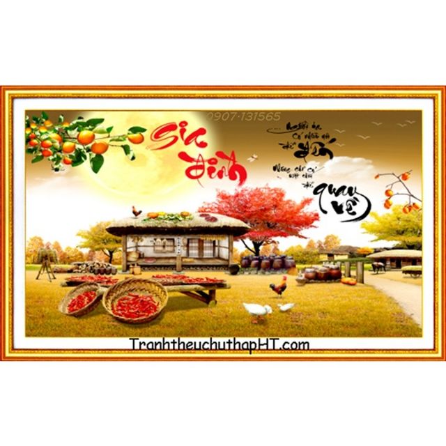 Tranh thêu 3D Gia Đình 63x47cm LV3302