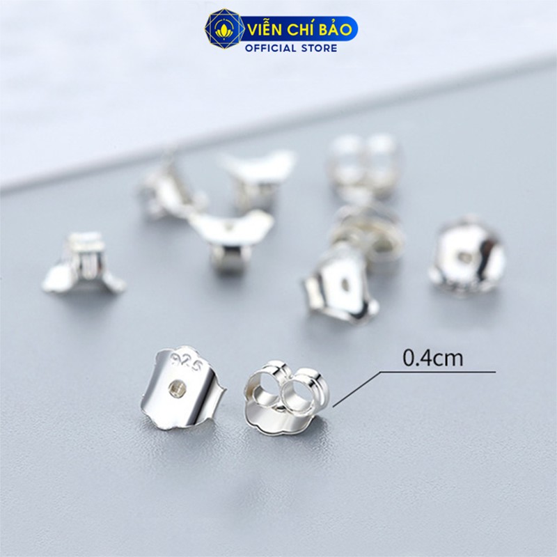 Chốt bạc bông tai (1 đôi) chất liệu bạc 925 thương hiệu Viễn Chí Bảo C500163