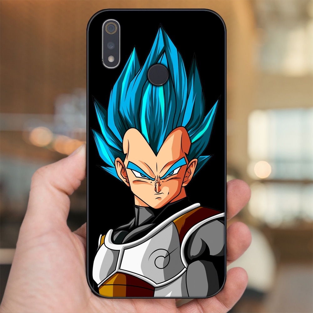 Ốp lưng Realme 3, 3 Pro viền đen in hình Vegeta Dragon Ball