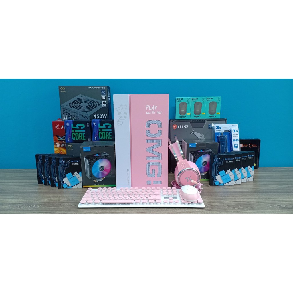 [CẮT LỖ] Bộ PC XIGMATEK màu hồng, cấu hình khủng GAMING - LIVESTEAM I9- 9900F/B360M/16GB/240G | BigBuy360 - bigbuy360.vn