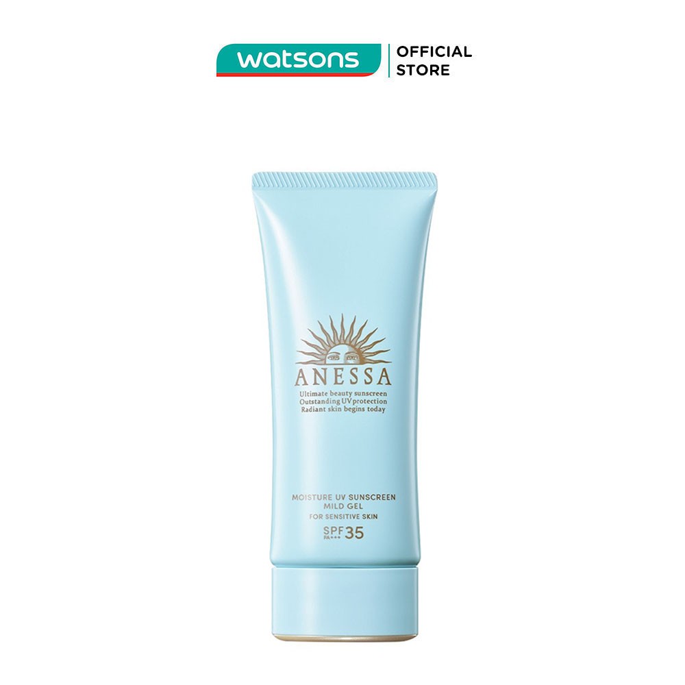 Gel Chống Nắng Anessa Moisture UV Sunscreen Mild Dịu Nhẹ Cho Da Nhạy Cảm &amp; Trẻ Em SPF35 PA+++ 90g