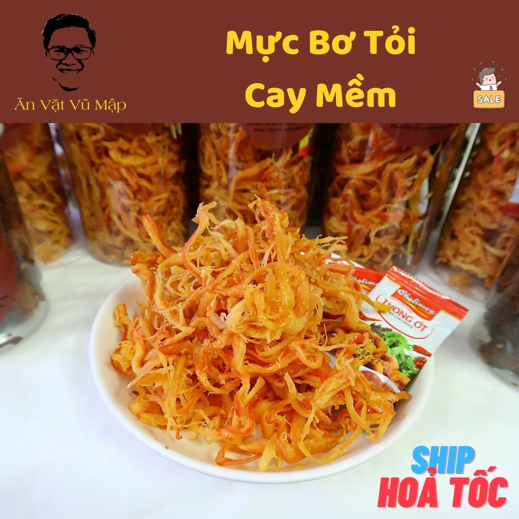 [ANVATVUMAP - NHÀ LÀM 100%] Mực Bơ Tỏi 300gr Xé Cay Béo Mềm Thơm Ngon Loại 1 | BigBuy360 - bigbuy360.vn