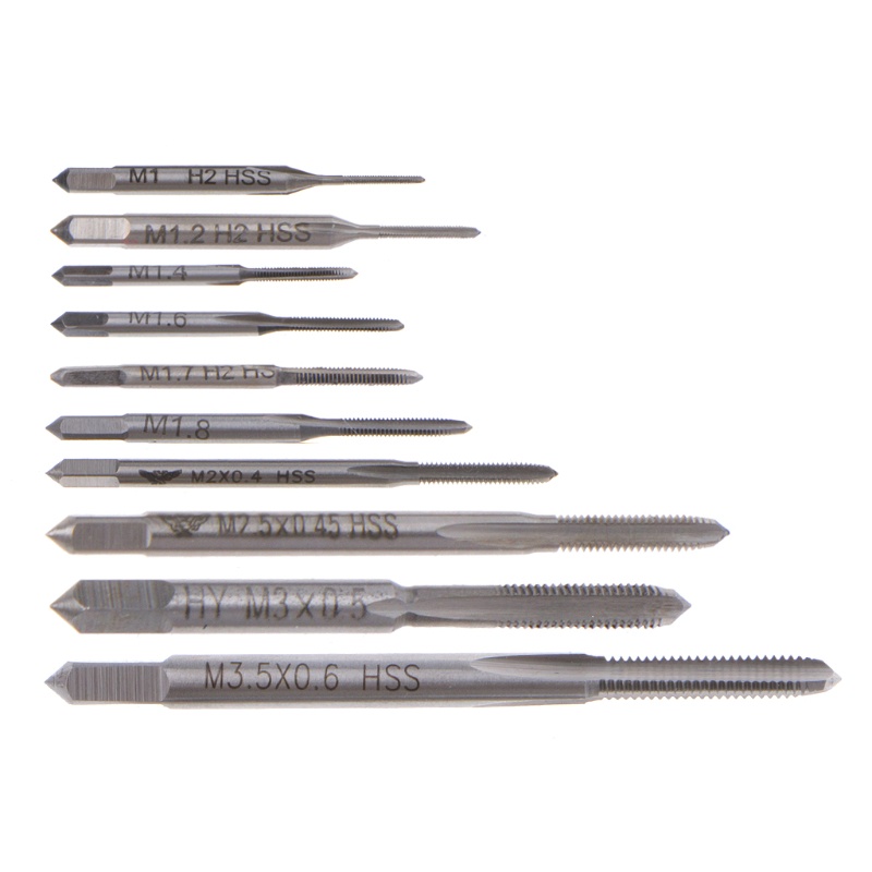 Bộ 10 Mũi Khoan Xoắn M1 To M3.5 HSS