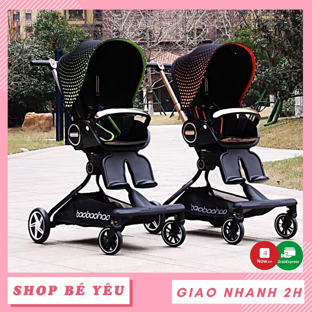 Xe đẩy cho bé  𝑭𝒓𝒆𝒆𝒔𝒉𝒊𝒑  Xe đẩy gấp gọn đảo chiều nhiều tư thế Baobaohao V9