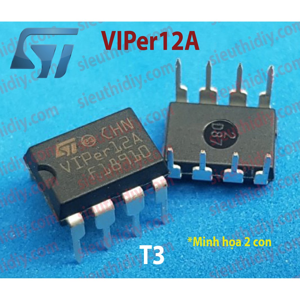 Phụ tùng Bếp từ IC nguồn Viper12A,Viper22A DIP8 hãng ST