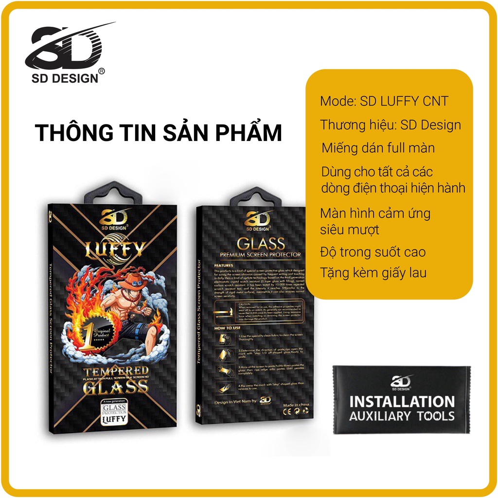 Kính Cường Lực Chống Nhìn Trộm VIVO SD DESIGN Luffy vivo Y50/Y12S/Y20/Y20I/Y20S/Y21S/V20/Y11/Y15/Y17/Y91/Y91C/Y93/Y1S/Y9
