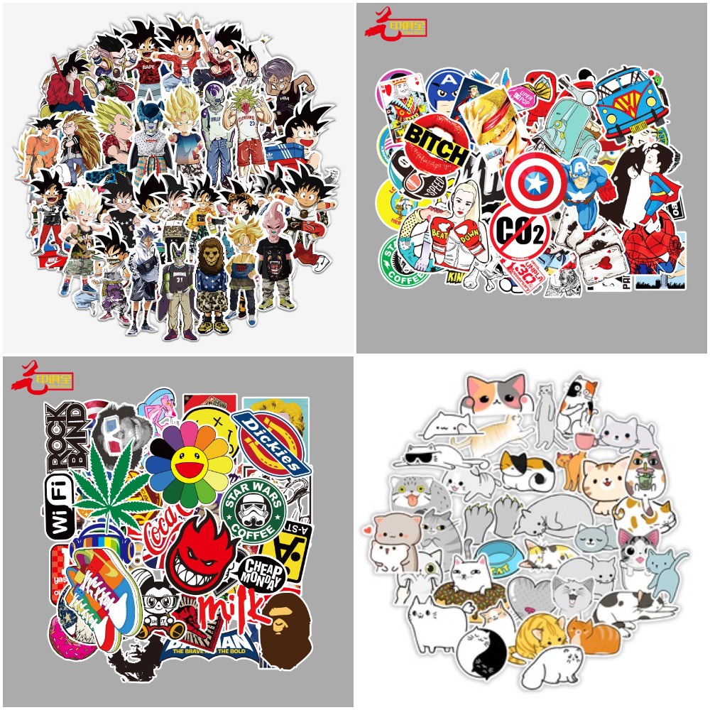 Sticker trang trí laptop, xe hơi nhiều mẫu mã lựa chọn