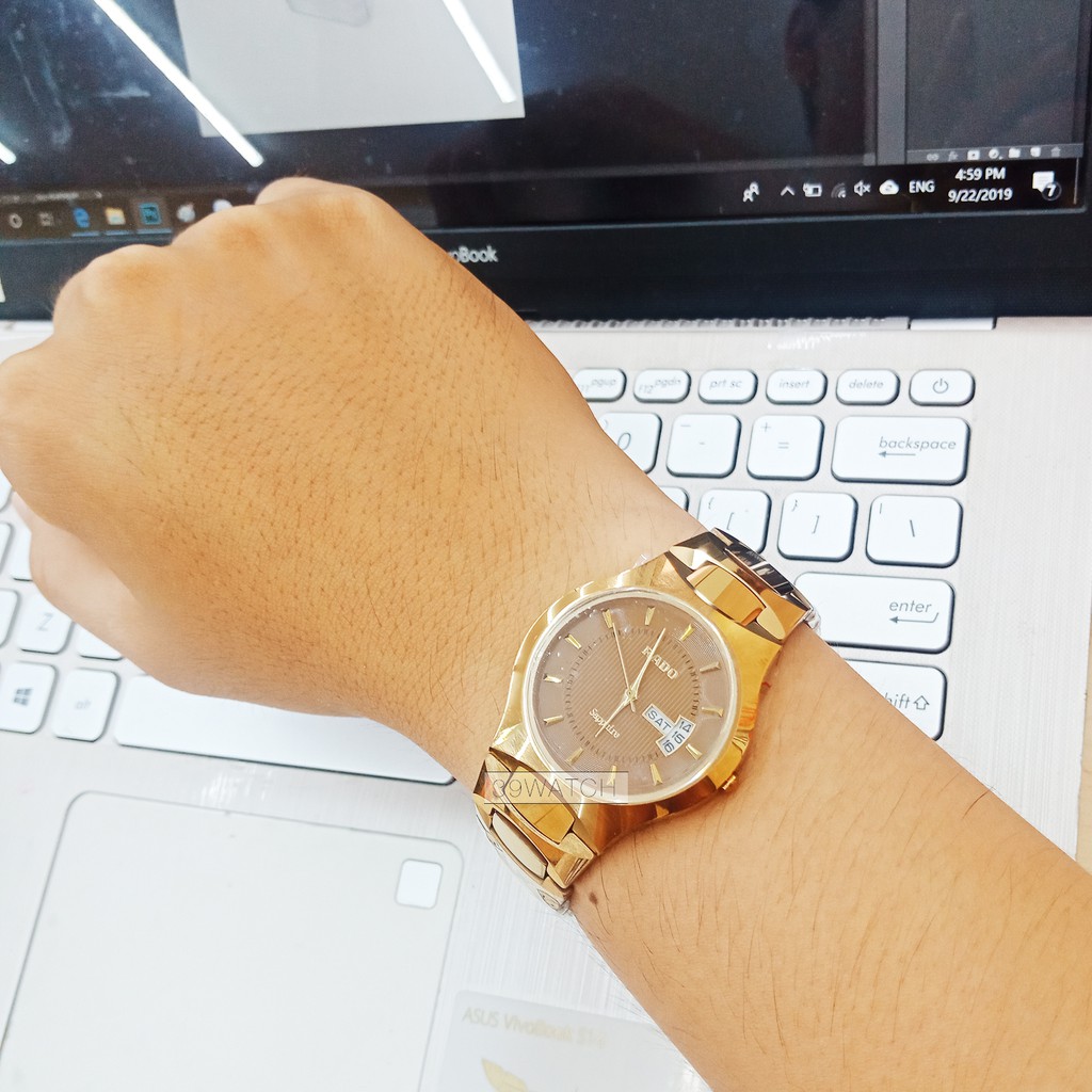 [TẶNG VÍ DA NAM] Đồng hồ nam Julibé RA37 NAMV màu vàng, chất liệu dây đá ceramic nguyên khối, mặt kính saphire | BigBuy360 - bigbuy360.vn