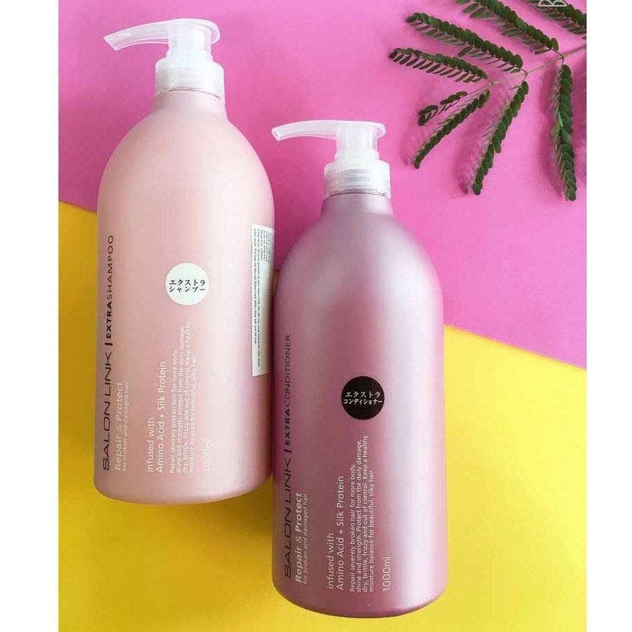 Dầu gội dầu xả Salon Link Extra 1000ML dầu gội cho tóc nhuộm hàng Nhật Maneki