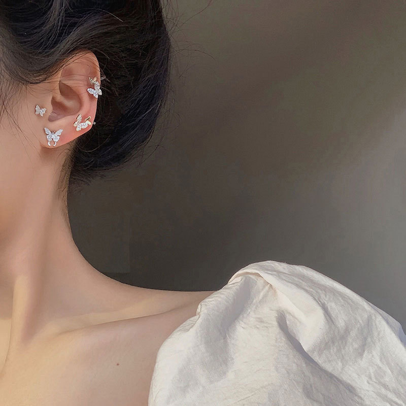 Khuyên Tai Mặt Bướm Thời Trang Phong Cách Hàn Quốc Cho Nữ