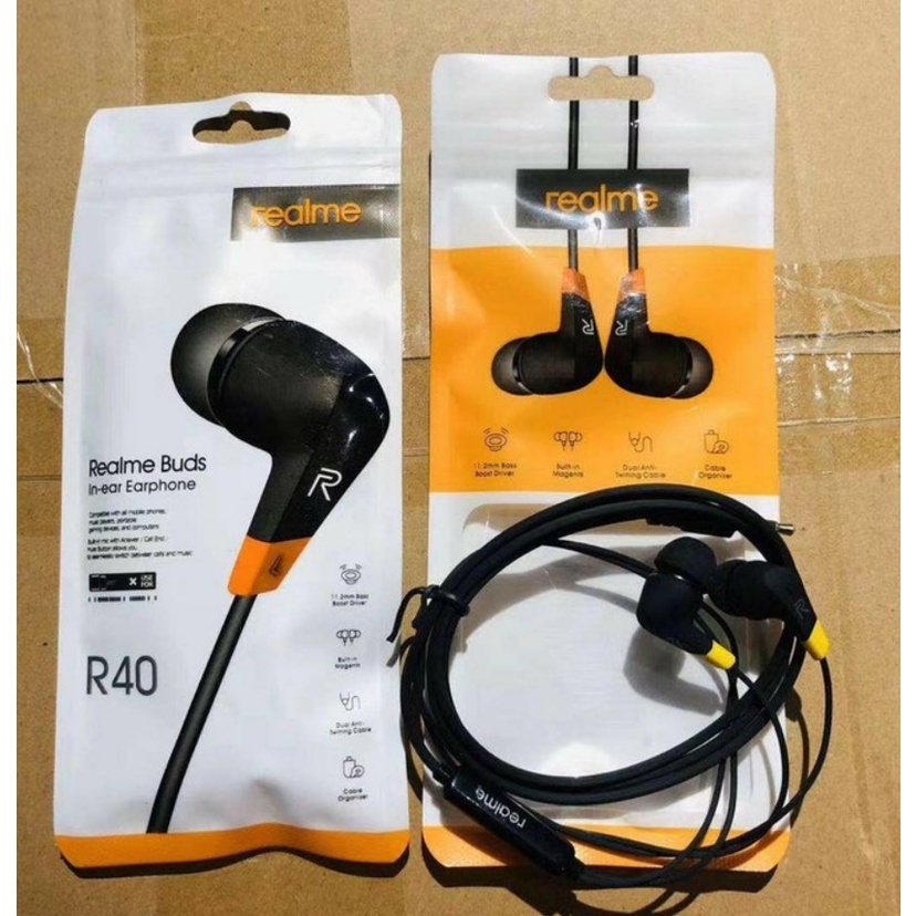 Tai nghe nhét tai Realme R40 chính hãng, tai nghe dây có mic cổng 3.5mm BH 3 tháng