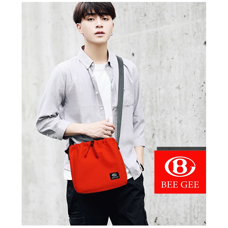 Túi đeo chéo nam nữ thời trang Hàn quốc BEE GEE 091 dạng rút chống thấm nước