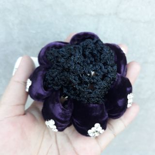 Chụp tóc nhung búi cao trung niên