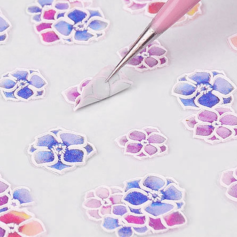 [Hàng mới về] Set miếng dán hình hoa lá nhiều mẫu mã xinh xắn trang trí thủ công móng tay