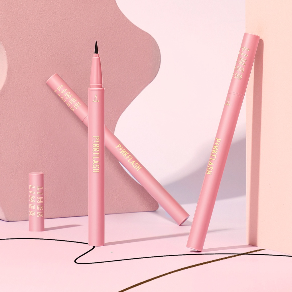 Bút kẻ mắt dạng lỏng PINKFLASH nhanh khô chống thấm nước lâu trôi 0.01mm