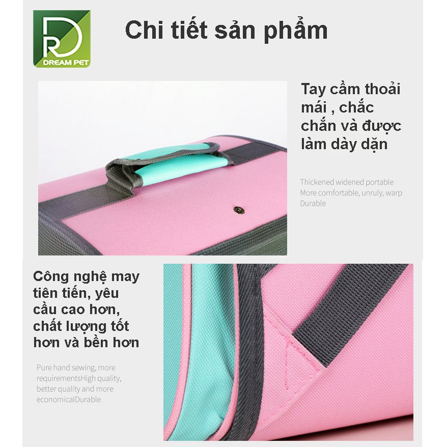 Balo Vận Chuyển Chó Mèo Size To DREAMPET - Balo Đựng Chó Mèo Trống Nắng Cao Cấp
