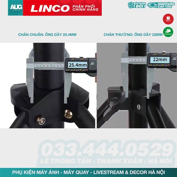 Chân đèn Linco USA cao cấp 2m. Hàng nhập khẩu chính hãng Linco Zenith - Tải trọng 5Kg - AUG Camera &amp; Decor Hà Nội