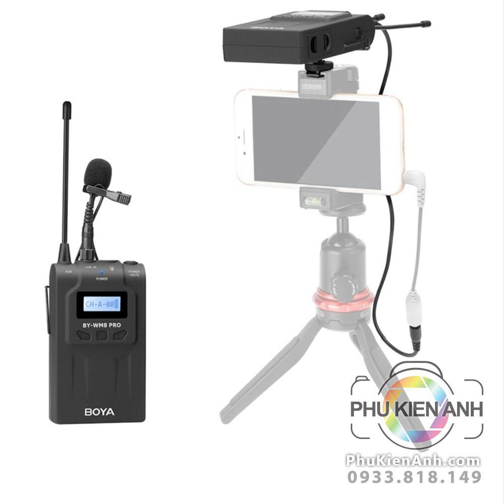 Boya BY-WM8 Pro-K1 micro Wireless UHF thu âm không dây wireless.