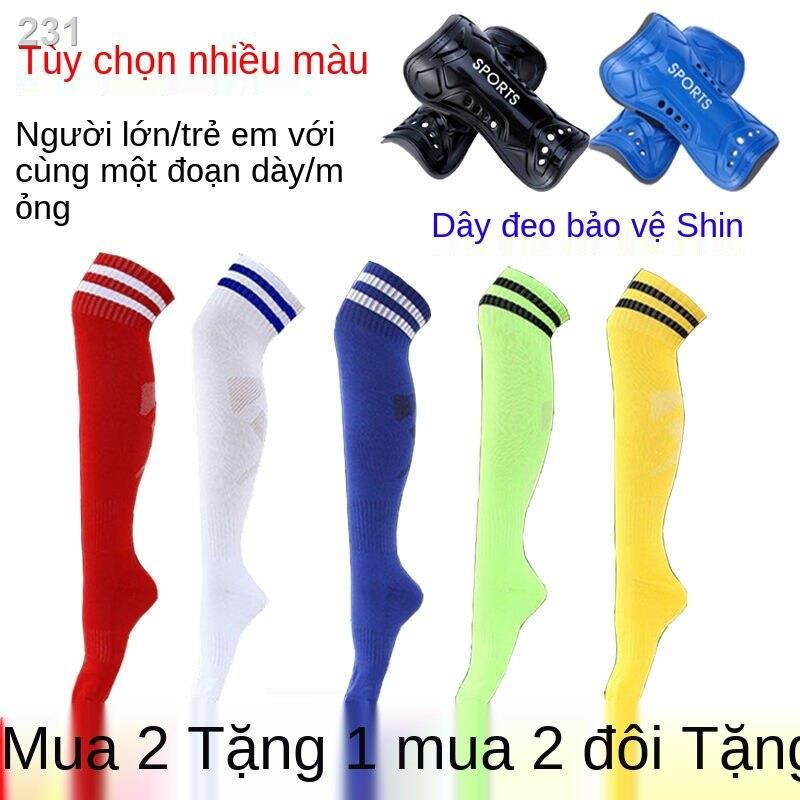 Vớ bóng đá nam người lớn dài quá đầu gối trẻ em loại mỏng và dày thấm