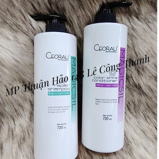 Bộ dầu gội và xả Ceorali Magicsil phục hồi tóc chuyên sâu