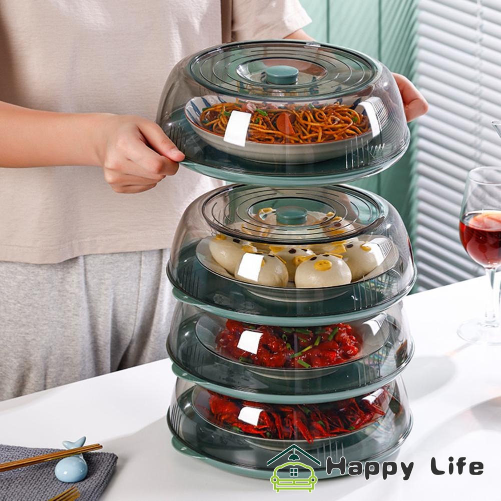 Nắp Đậy Thức Ăn Bằng Nhựa Trong Suốt Chống Bụi Bẩn Tiện Dụng