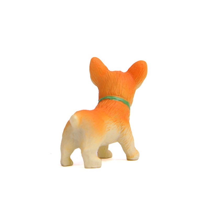 Mô hình chó puppy màu vàng nắng cute trang trí nhà búp bê, tiểu cảnh, DIY, móc khóa