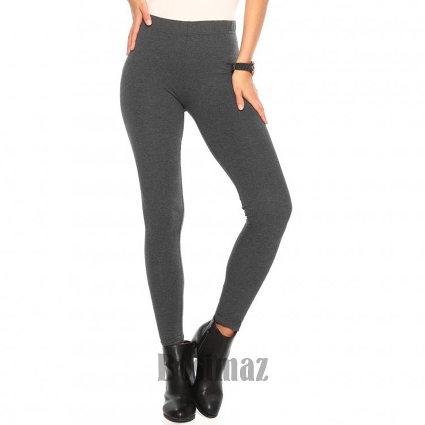 Quần Legging Nữ Bosimaz MS014 dài không túi màu tiêu xám đậm cao cấp, thun co giãn 4 chiều, vải đẹp dày, thoáng mát.