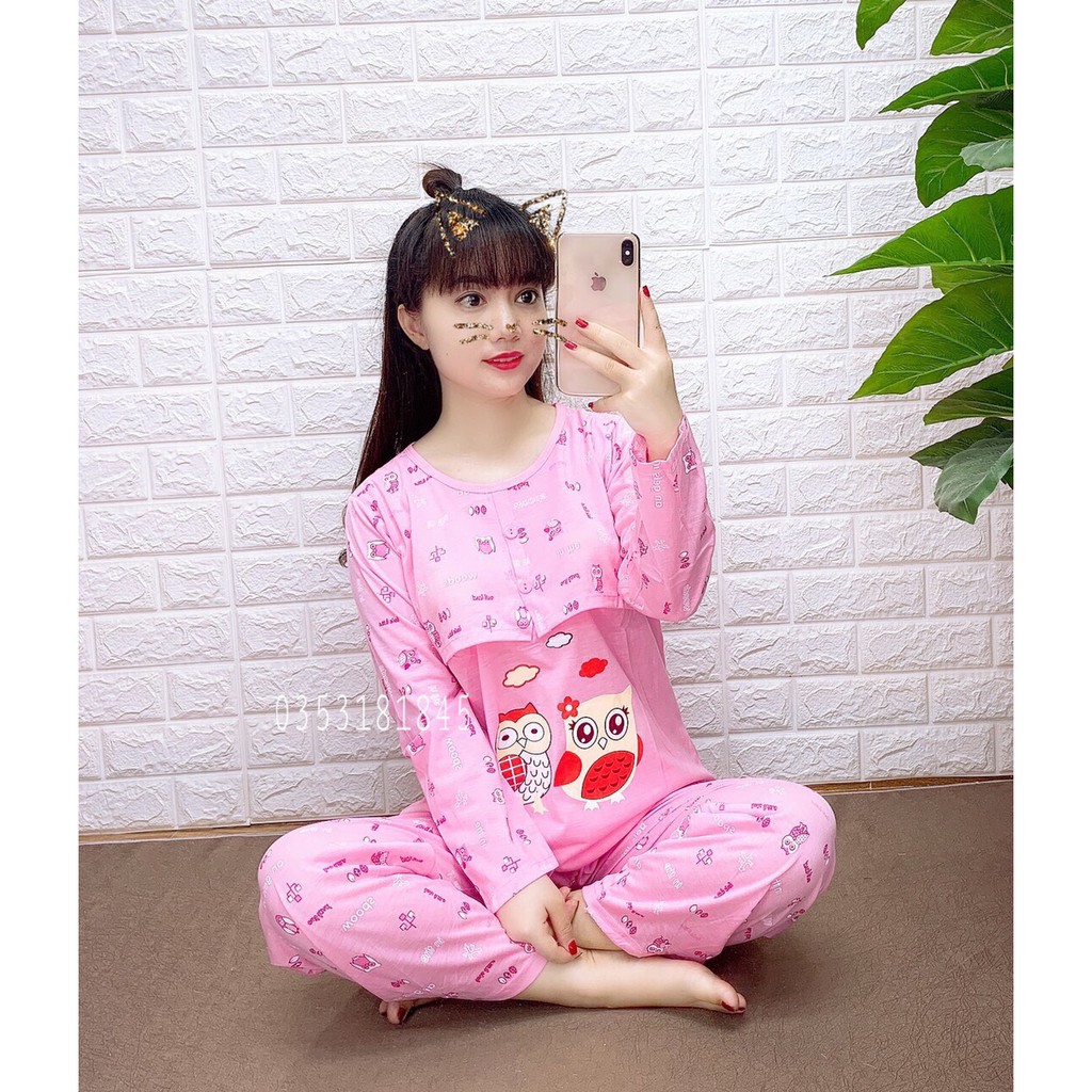 Bộ Đồ Bầu Và Sau Sinh Lật Ngực Cho Bé Ti - Chất Cotton