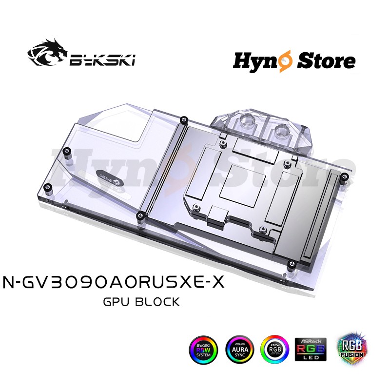 Block tản nhiệt nước VGA Gigabyte 3090 AORUS EXTREME tản nhiệt nước custom Hyno Store