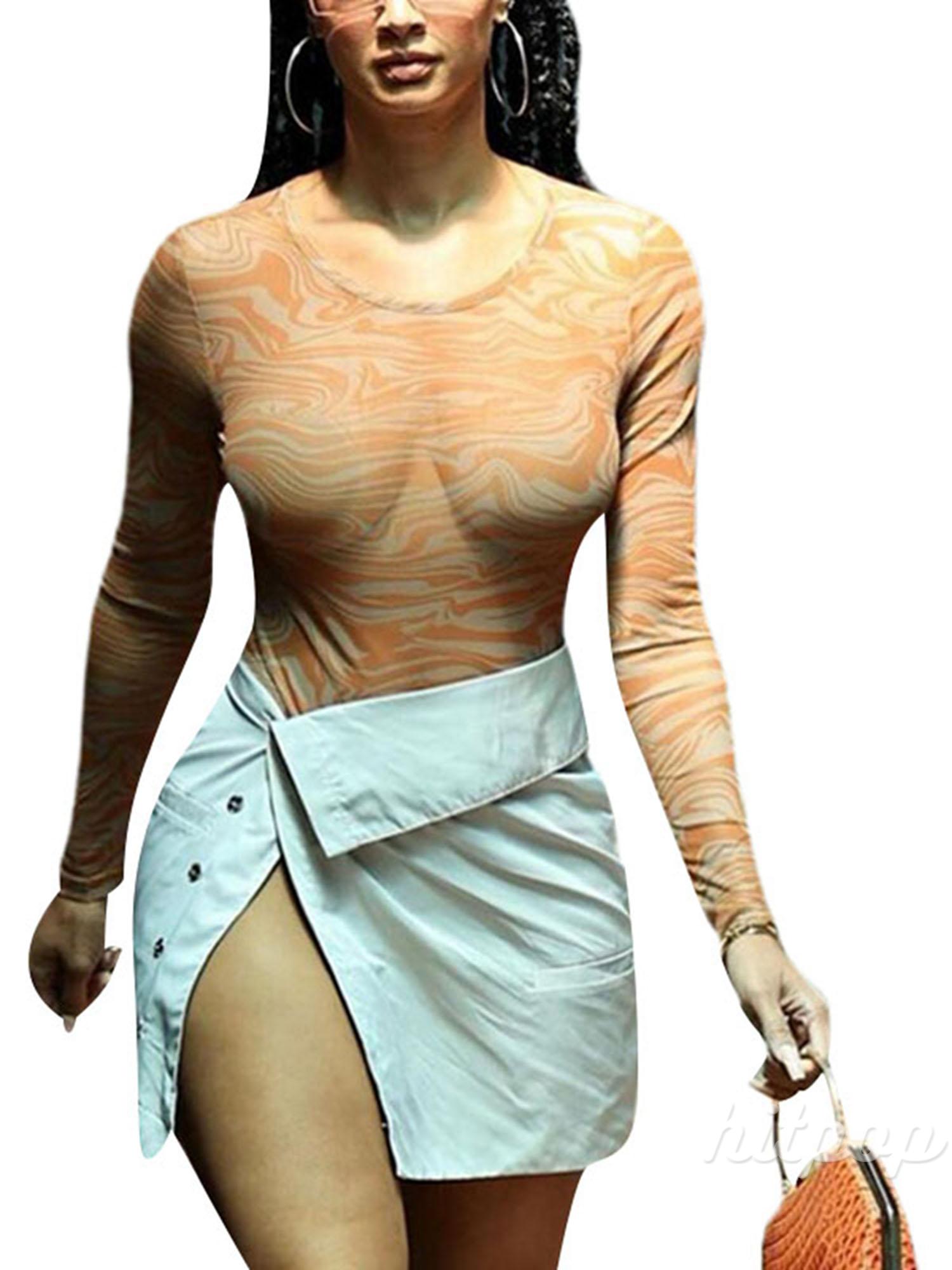 Áo Nữ Tay Dài Họa Tiết Gợn Sóng Thời Trang | BigBuy360 - bigbuy360.vn