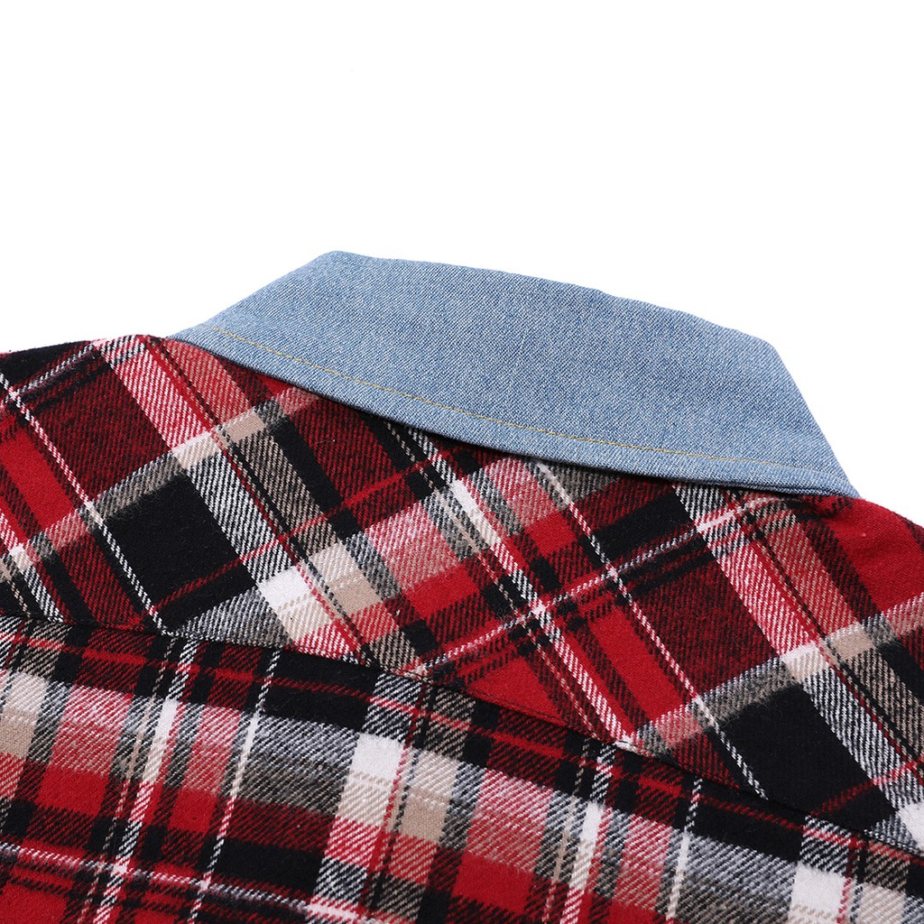 Áo sơ mi Fear Of God oversize check denim collar shirt