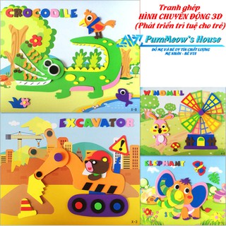 Tranh ghép hình chuyển động bằng decal xốp (Phát triển trí tuệ cho trẻ)