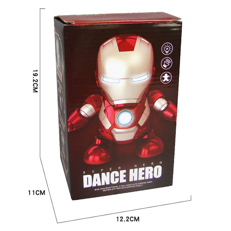 Mô Hình Đồ Chơi Nhân Vật Iron Man Nhảy Múa Có Đèn Và Nhạc 4q