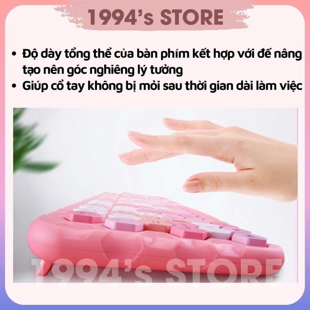 Bộ bàn phím giả cơ và chuột không dây MoFii Honey - Gõ cực êm không ồn - Tương thích máy tính bàn PC, Laptop, Tivi,....