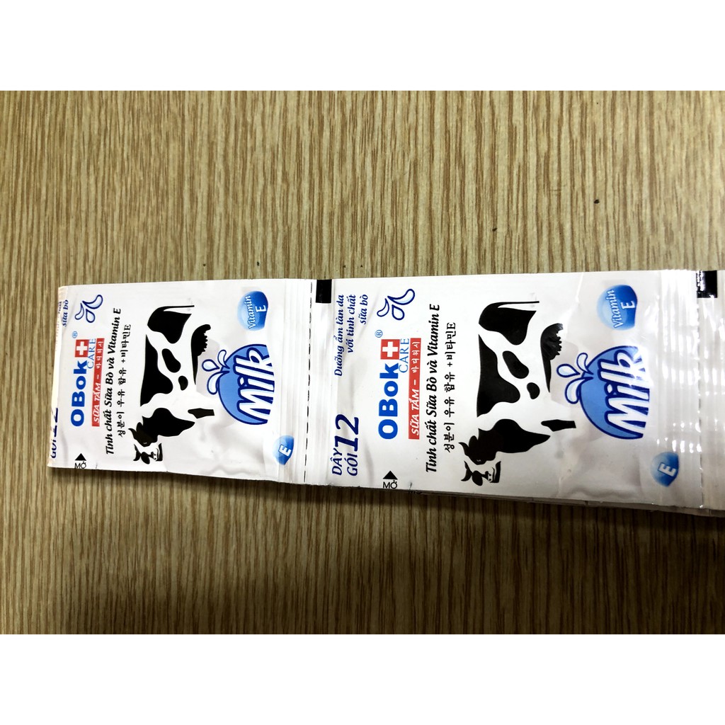 12 gói sữa tắm tinh chất sữa bò obok 5ml
