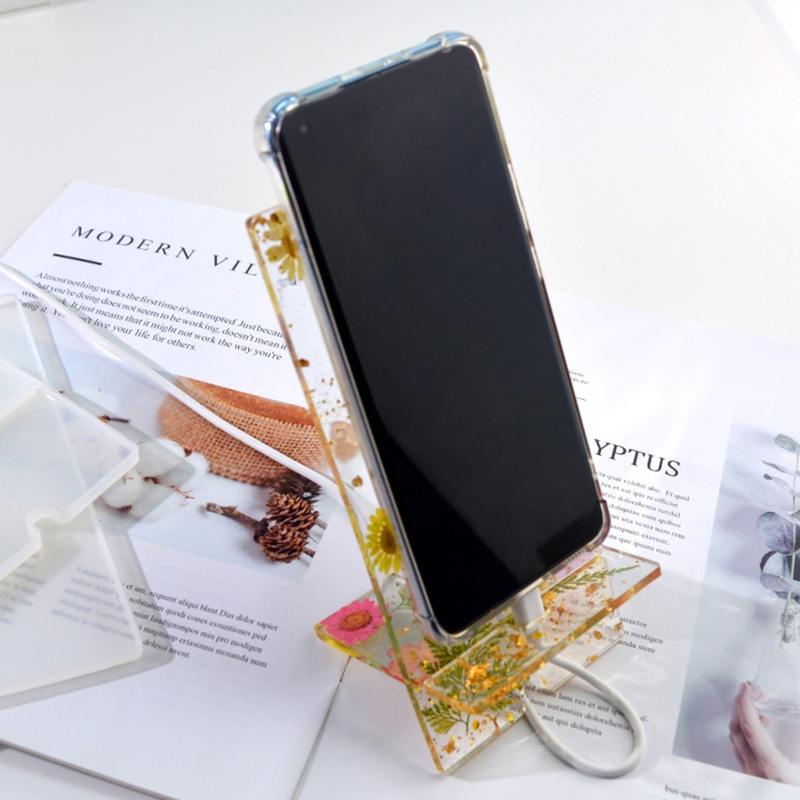 Set 2 Khuôn Silicon Đơn Giản Làm Giá Đỡ Cho Điện Thoại Di Động