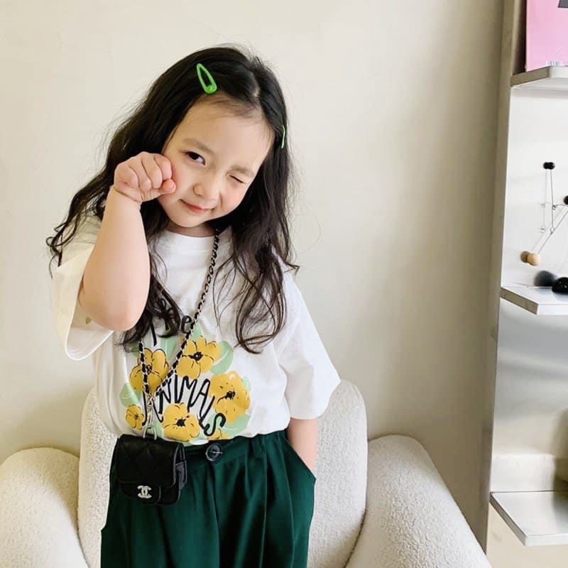 Áo thun bé gái thun cotton SG loại 1 form rộng siêu cute cho bé 09-28kg