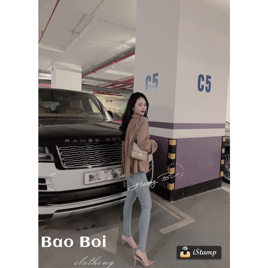 Áo sơ mi nữ lụa form rộng công sở kiểu tay phồng thắt nơ lưng hàng thiết kế cao cấp hottrend đẹp LICA - A32