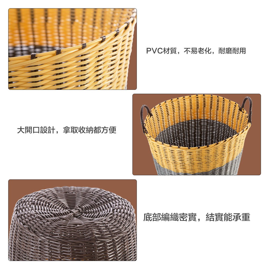 Giỏ đựng đồ giặt ủi JUJIAJIA siêu lớn đan mây thủ công có tay cầm