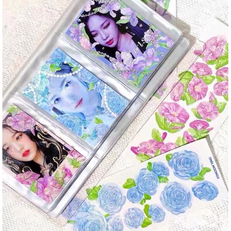 Sticker vườn hoa nhà onel moongu_hình dán trang trí card